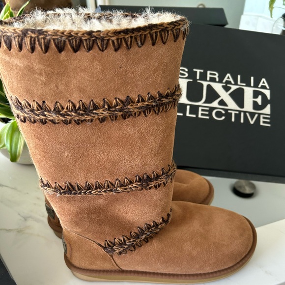 BNIB NWT Australia Luxe Collective Tan Winter Boots-Size 9 - Picture 4 of 8